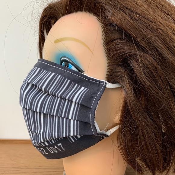 FACE MASK 2 layer Cloth BARCODE Adjust Ear Loop - Picture 9 of 11